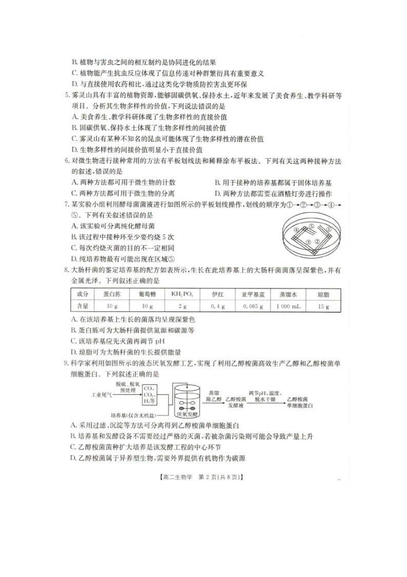 辽宁省抚顺市六校协作体2024-2025学年高二下学期5月联考生物试卷（含解析）第2页