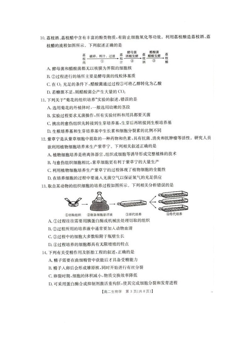 辽宁省抚顺市六校协作体2024-2025学年高二下学期5月联考生物试卷（含解析）第3页