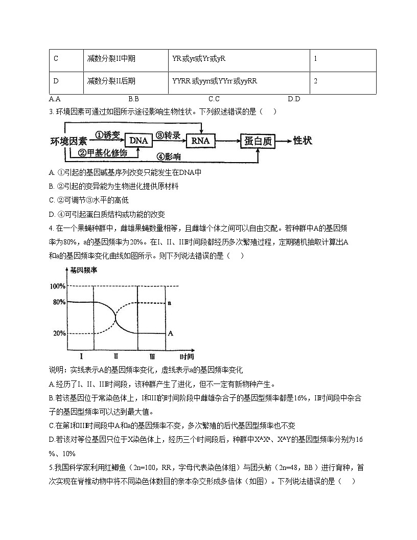 天津市静海区第四中学2025—2026学年高三上学期期中考试生物试题（文字版，含答案）第2页