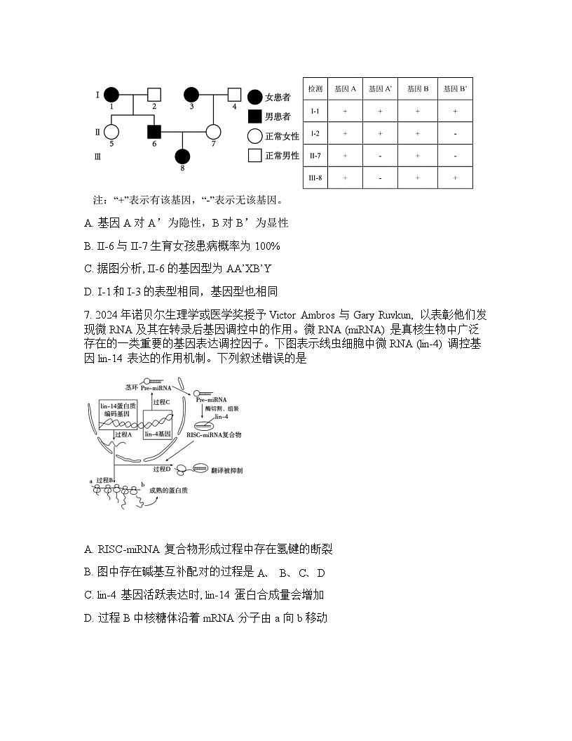 四川省成都七中2026年高三高考二模生物学试卷含答案第3页
