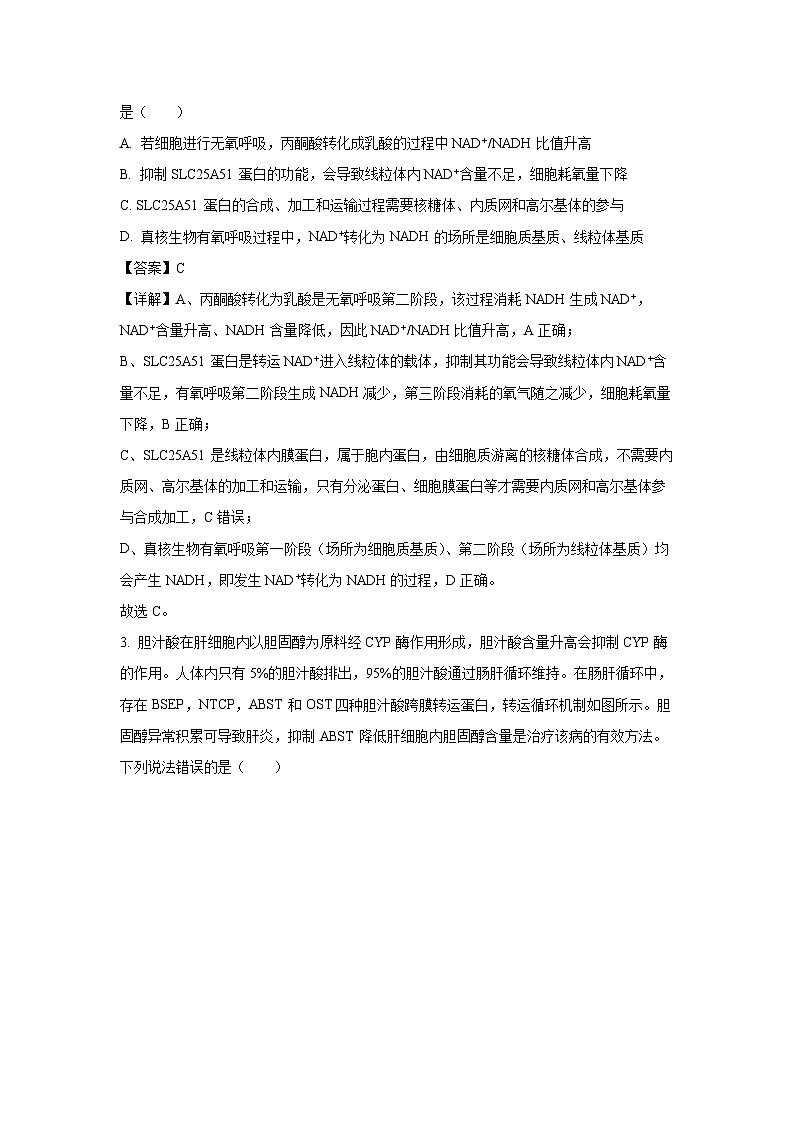 【生物】山东临沂市2026届高三普通高中学业水平考试模拟试题（解析版）第2页