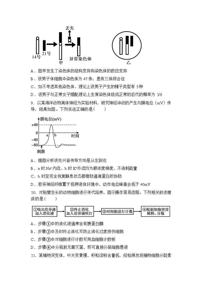 2026届江苏省南京市鼓楼区名校联盟高三一模生物试题含答案第3页