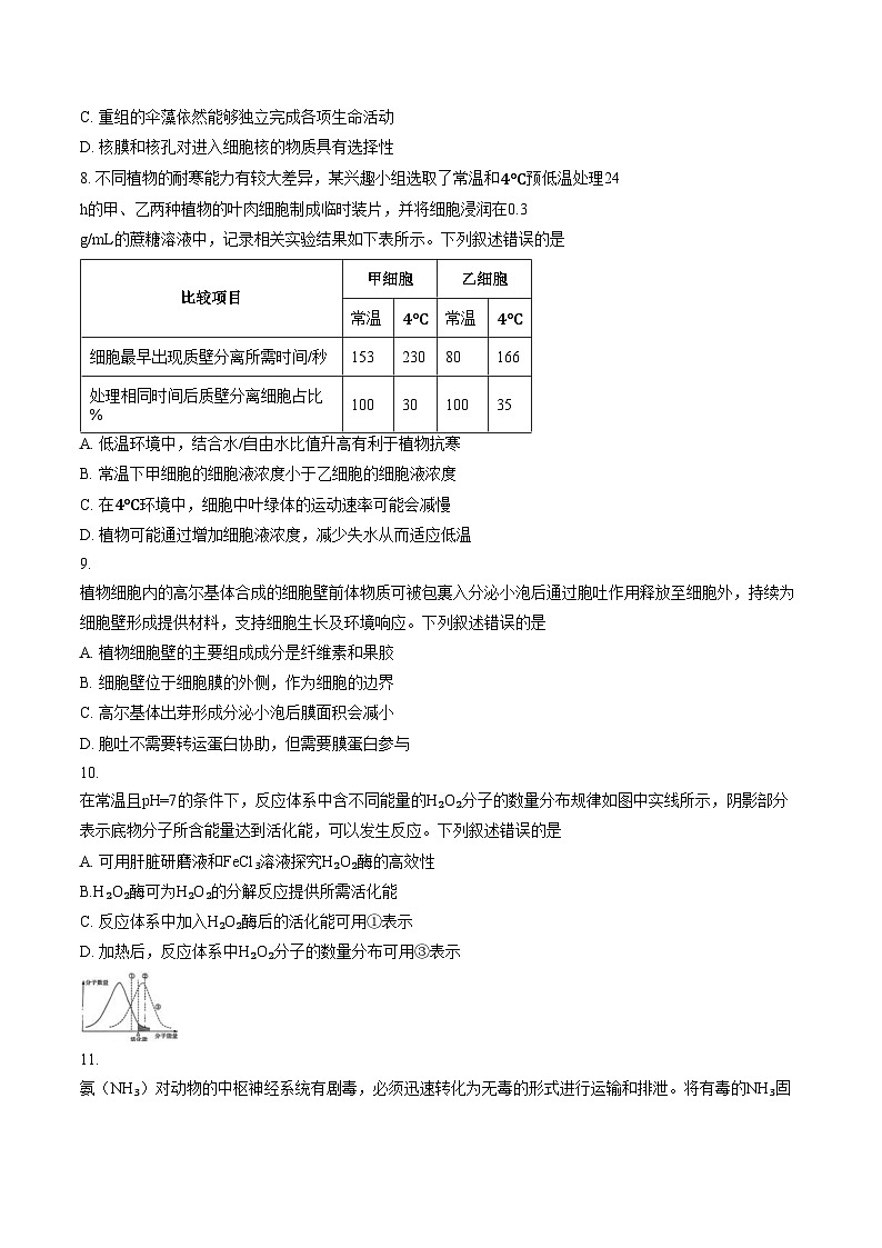 河南开封市新未来2025_2026学年高一年级下学期3月测评生物试题(文字版含答案)第3页