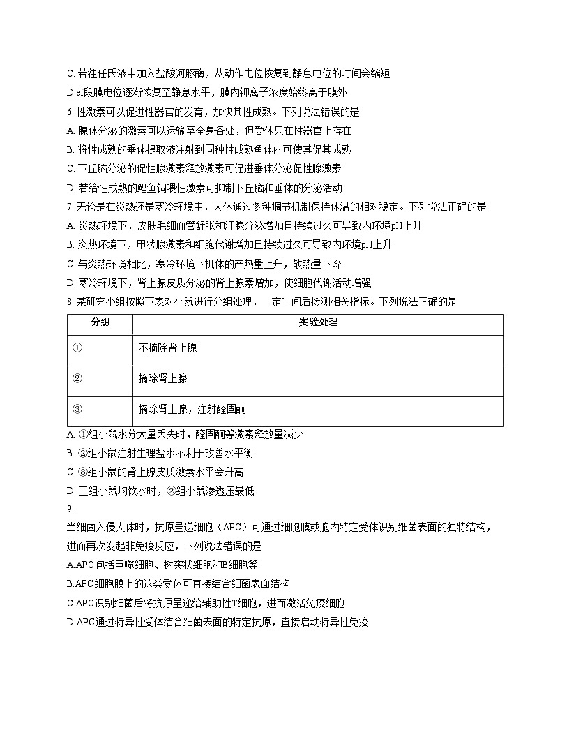 山东省潍坊市2025_2026学年高二上学期期中生物试题（文字版，含答案）第3页