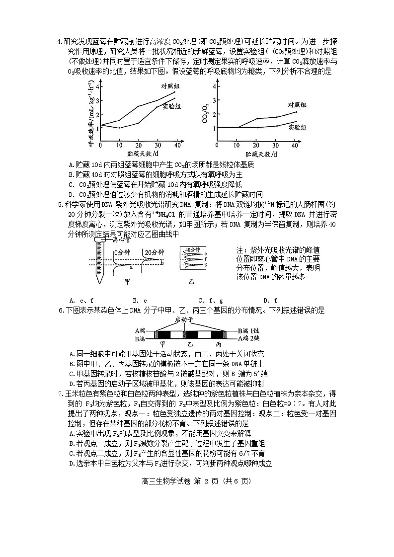 贵州省贵阳市2026届高三生物下学期2月一模试题第2页