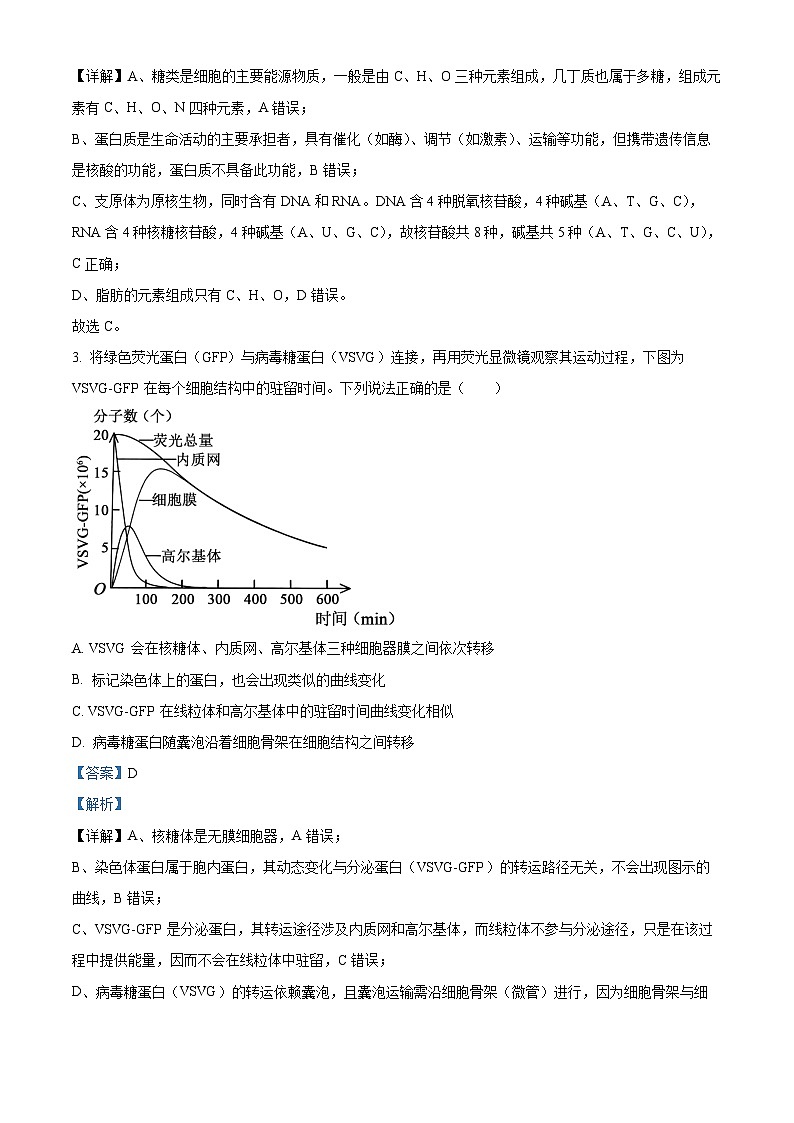 山东省菏泽市2025-2026学年高一上学期期末生物试题 Word版含解析第2页