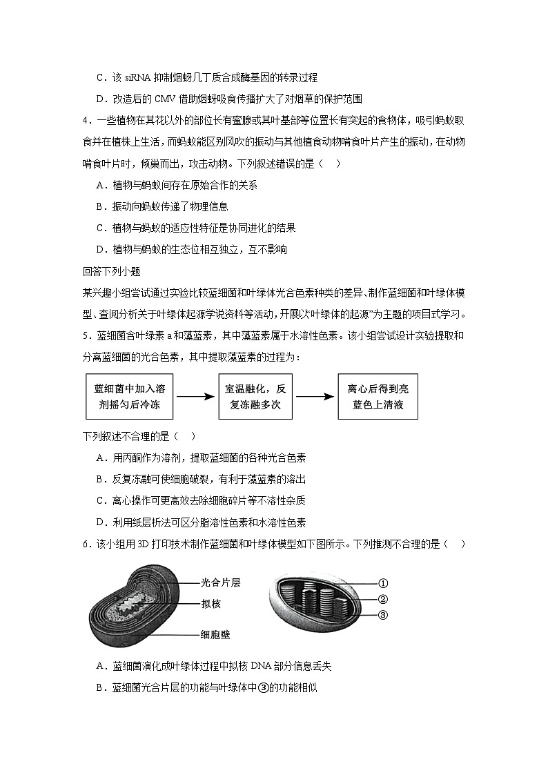 2026年福建省泉州市高三一模考试生物试题（附答案解析）第2页