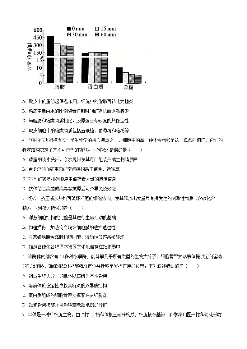 河南开封市新未来2025-2026学年高一年级下学期3月测评生物试题（原卷版）第2页