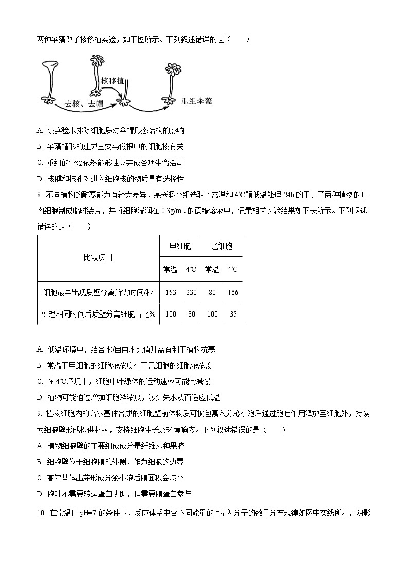 河南开封市新未来2025-2026学年高一年级下学期3月测评生物试题（原卷版）第3页