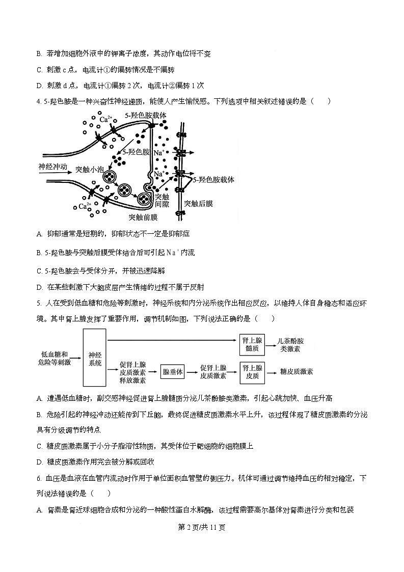 湖北襄阳市楚云协作体2025-2026学年高二下学期阶段检测生物试卷（原卷版）第2页