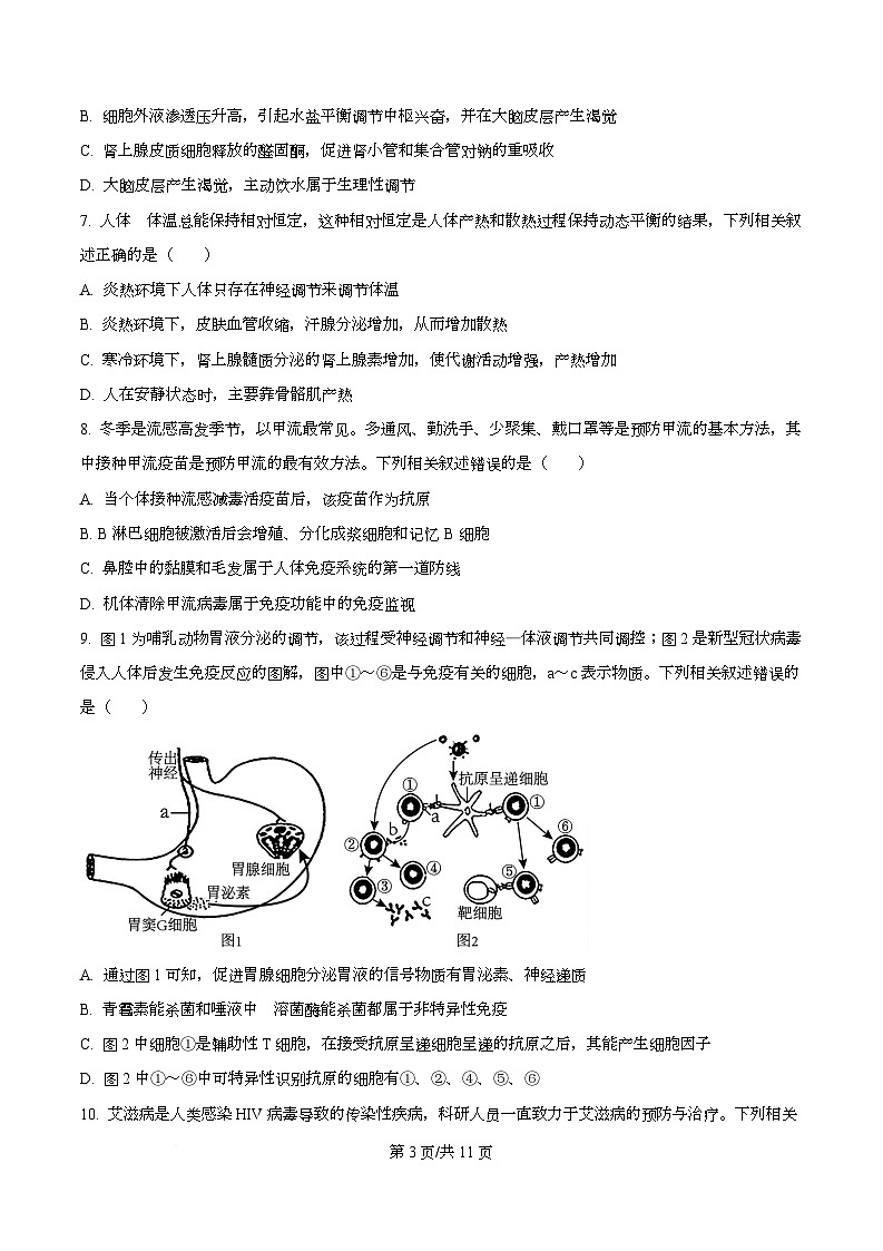 湖北襄阳市楚云协作体2025-2026学年高二下学期阶段检测生物试卷（原卷版）第3页