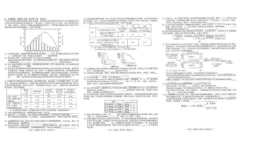 生物-江西省南昌市2026届高三下学期三月（一模）测试试卷及答案第2页