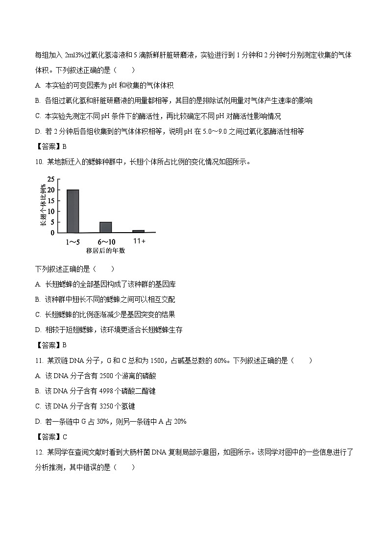 浙江省七彩阳光联盟2026届高三下学期开学考试 生物试卷（含解析）第3页