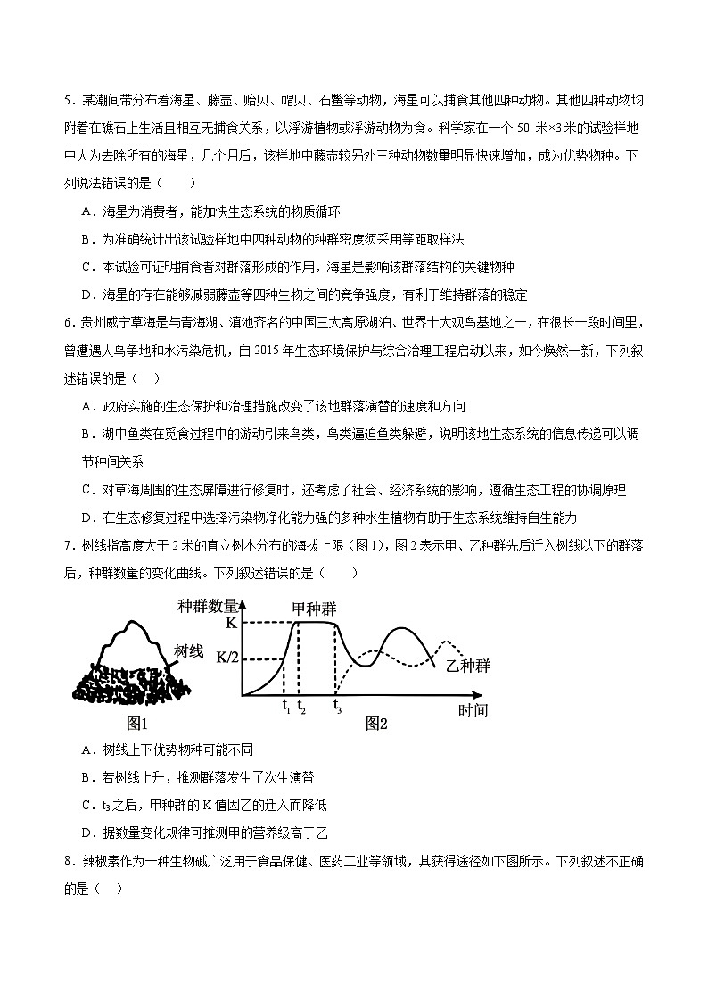 吉林省通化市梅河口市第五中学2026届高三下学期开学考试 生物试卷（含解析）第2页