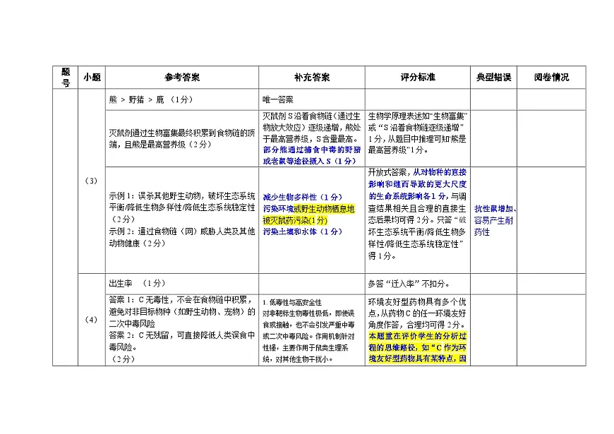 江门市2026年高考模拟考试生物学第3页