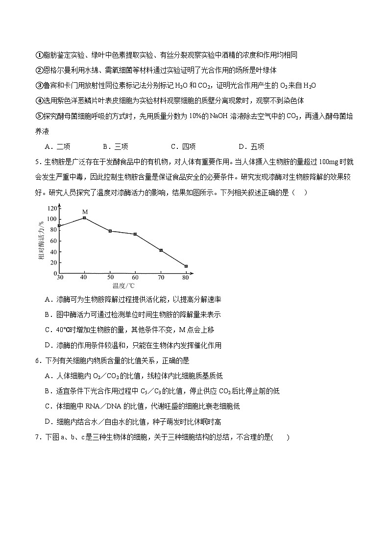 安徽省芜湖市重点高中2025-2026学年高一下学期3月开学质量检测 生物（含解析）第2页