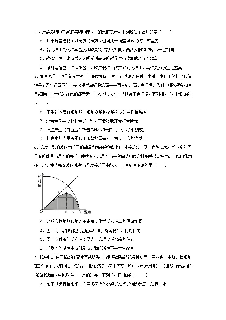 2026年四川宜宾市普通高中高三下学期第二次诊断性测试生物试题（无答案）第2页