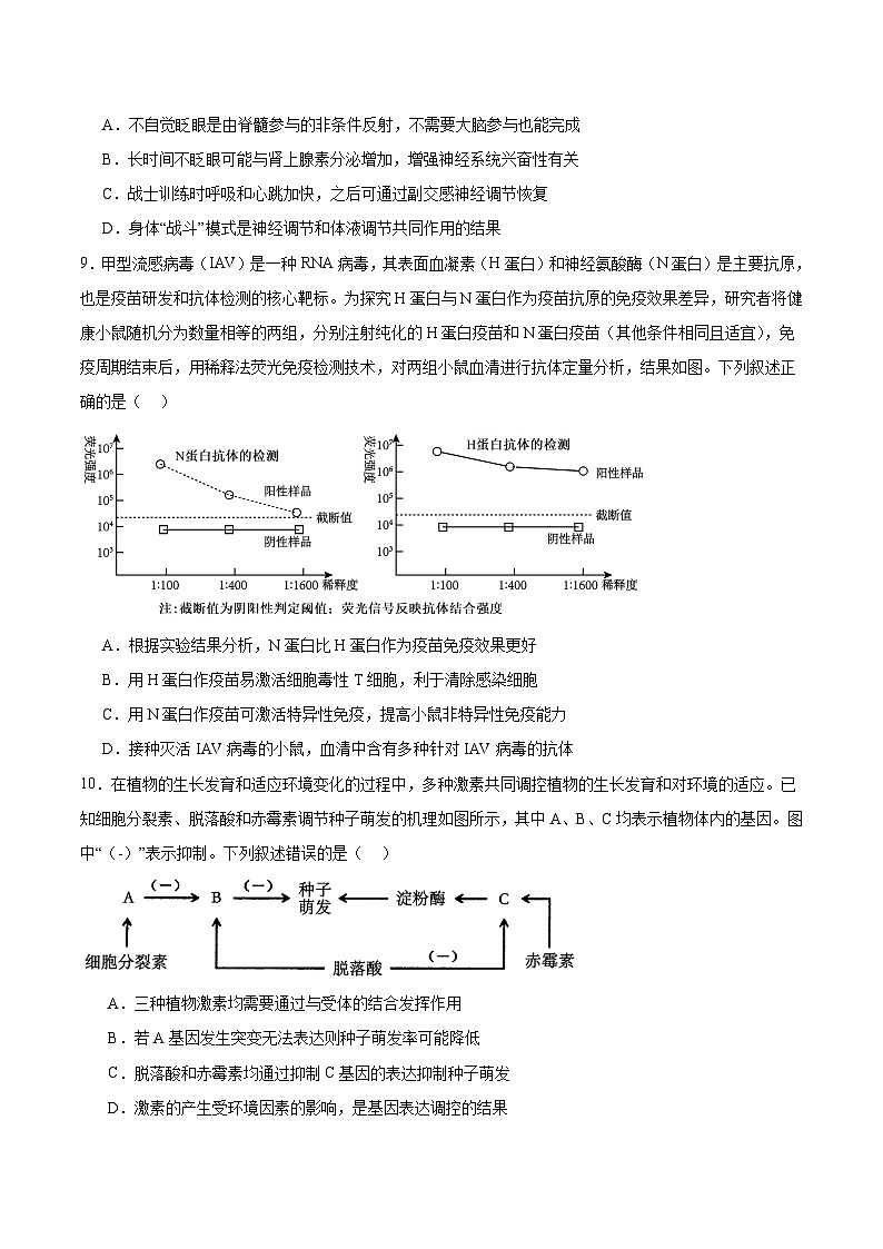 山西省大同市2026届高三下学期第一次模拟考试质量监测 生物试卷（含解析）第3页