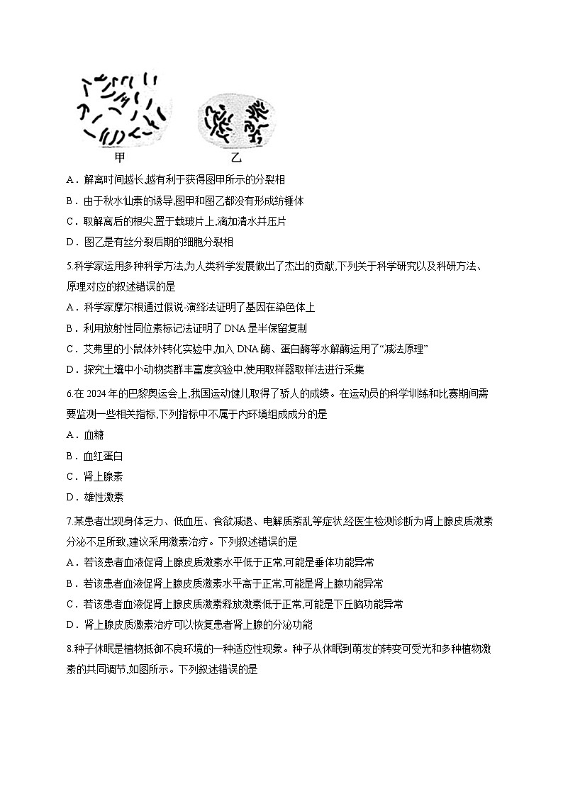 广东省惠东县2025-2026学年高三上学期8月第一次质量检测生物试题（含答案解析）第2页