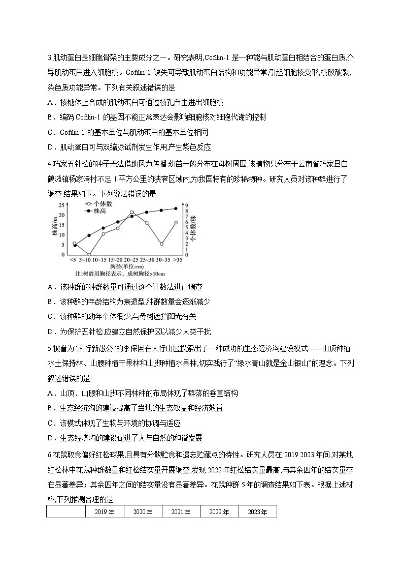 湖北省黄冈中学2026届高二下生物学期末测试解析版（含答案解析）第2页