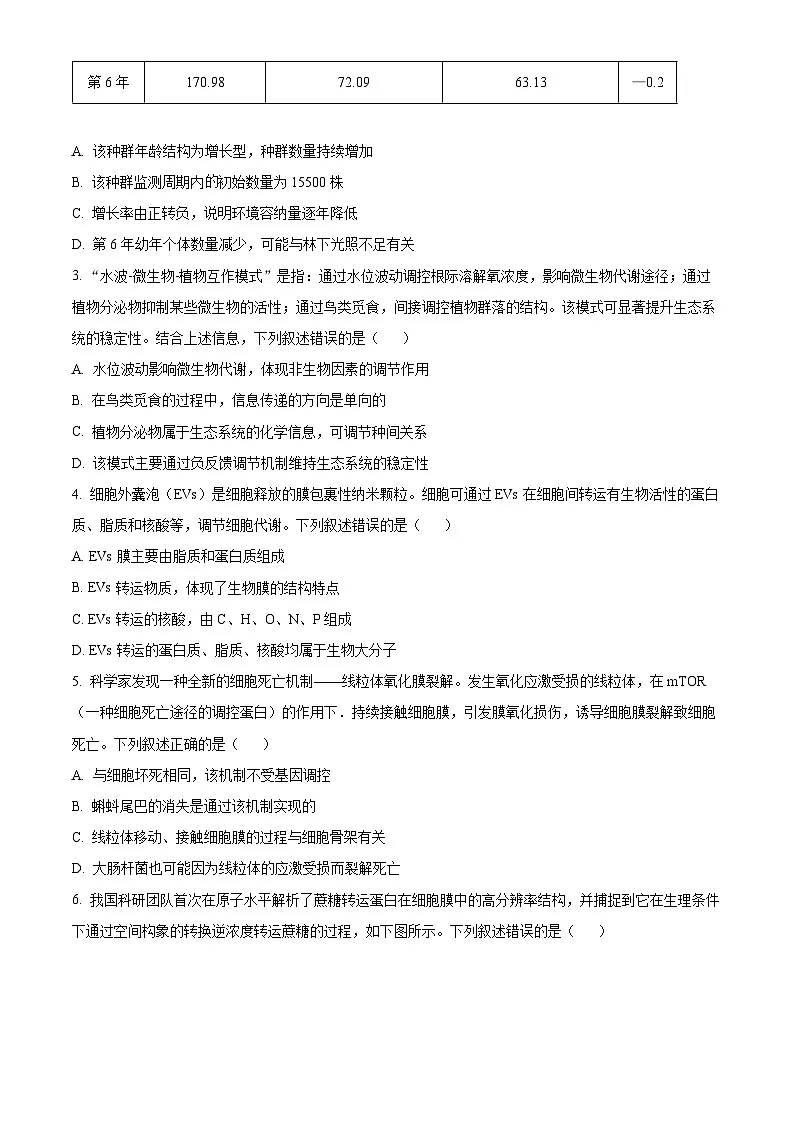 湖北省恩施土家族苗族自治州2026届高三二模生物试题（原卷版）第2页