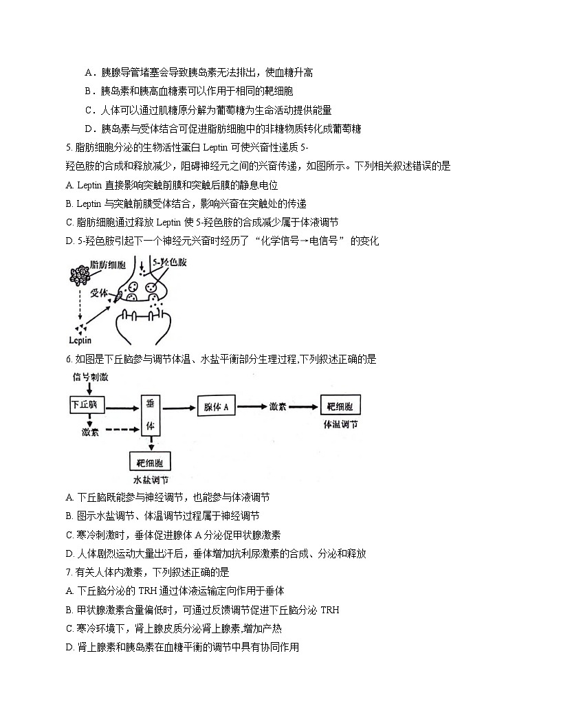 江苏省连云港市赣榆区2025_2026学年高二上学期11月期中生物试题（扫描版，含答案）第2页