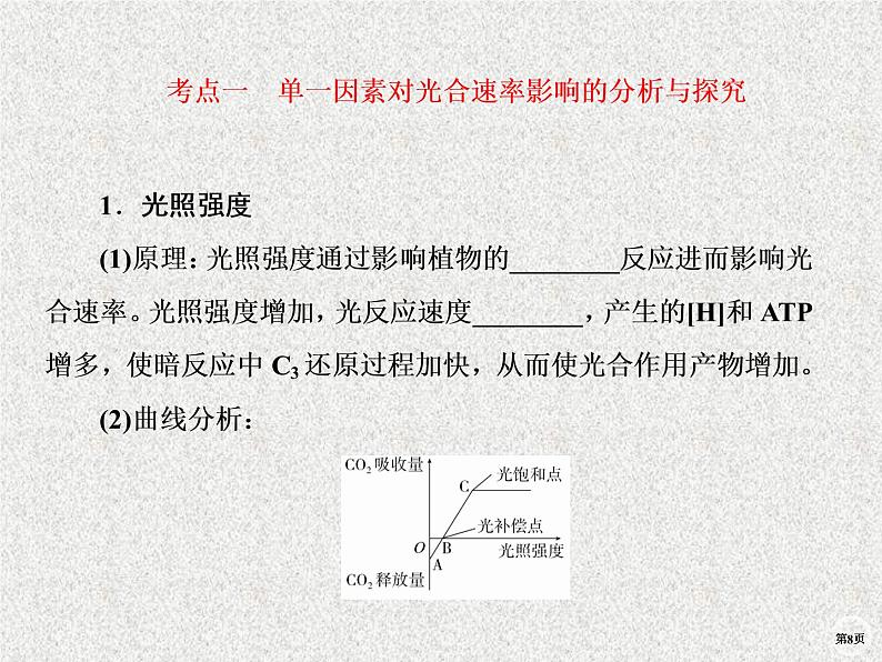 2020年人教版生物高考复习课件：第三单元 第3讲 第2课时 影响光合作用的因素&光合作用与呼吸作用的综合运用08