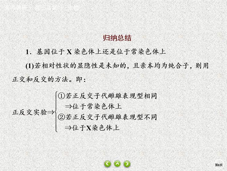 2020年人教版生物高考总复习课件：第五单元 热点题型八 伴性遗传中相关题型第8页