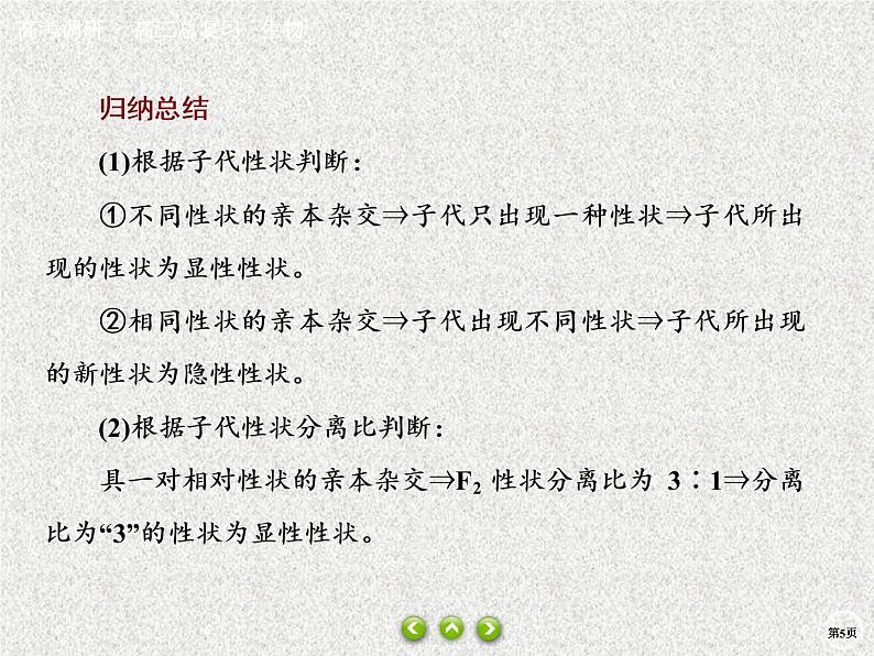 2020年人教版生物高考总复习课件：第五单元 热点题型五 全方位突破基因分离定律相关题型05