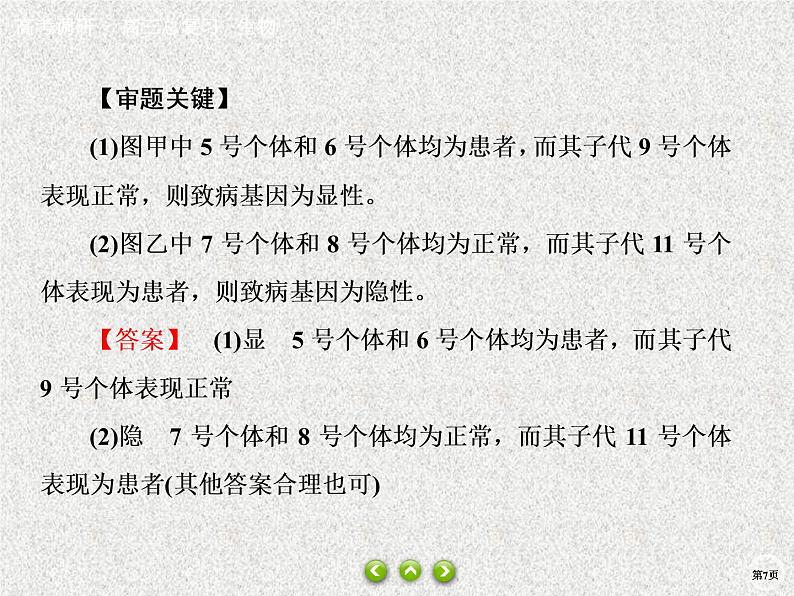 2020年人教版生物高考总复习课件：第五单元 热点题型五 全方位突破基因分离定律相关题型07