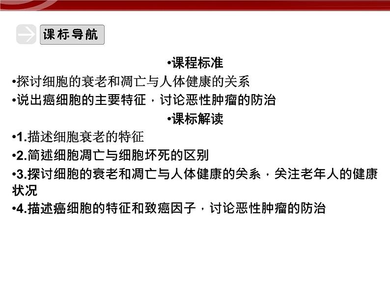 衡水高中用 人教版新课标 必修一  6-3 细胞的衰老和死亡 课件03