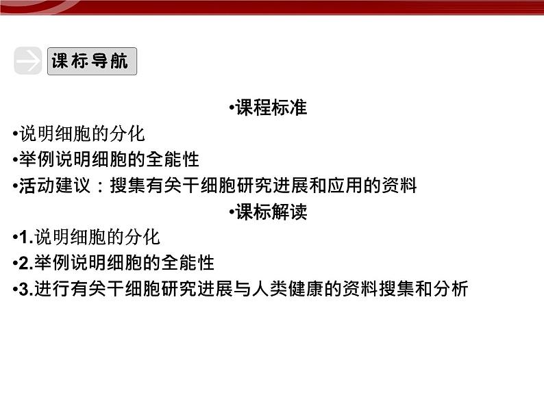 衡水高中用 人教版新课标 必修一  6-2 细胞的分化 课件03