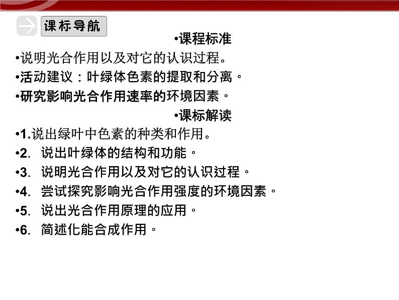 衡水高中用 人教版新课标 必修一  5-4-1 光合作用与能量转化 课件03