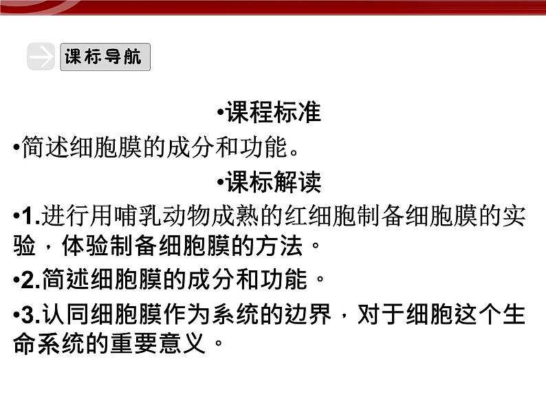 衡水高中用 人教版新课标 必修一  3-1 细胞膜的结构和功能 课件04