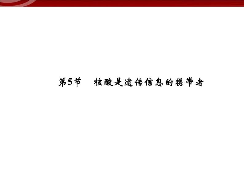 衡水高中用 人教版新课标 必修一  2-5 核酸是遗传信息的携带者 课件01