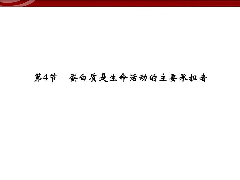 衡水高中用 人教版新课标 必修一 2-4 蛋白质是生命活动的主要承担者 课件01