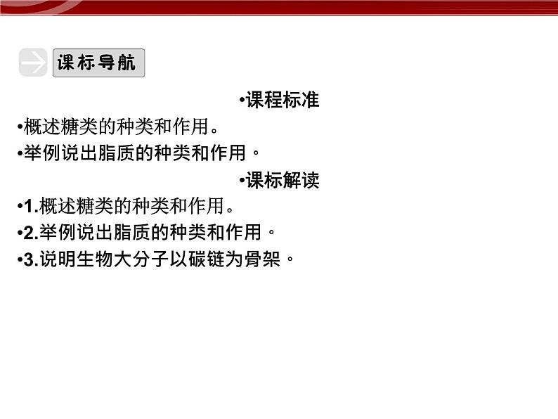 衡水高中用 人教版新课标 必修一  2-3 细胞中的糖类和脂质 课件03