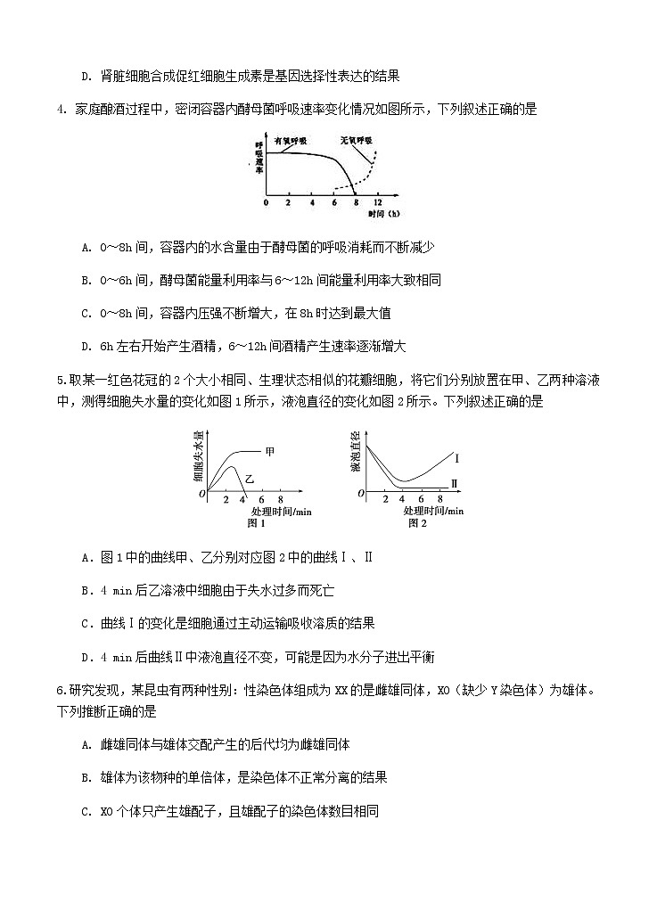 2020高考生物海口模拟2第2页