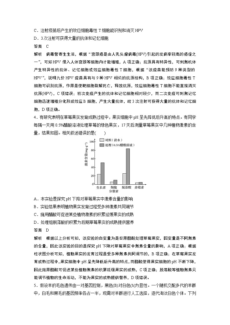 2020届浙江省高考冲刺抢分练高考仿真卷（四 ） 生物（解析版）第2页