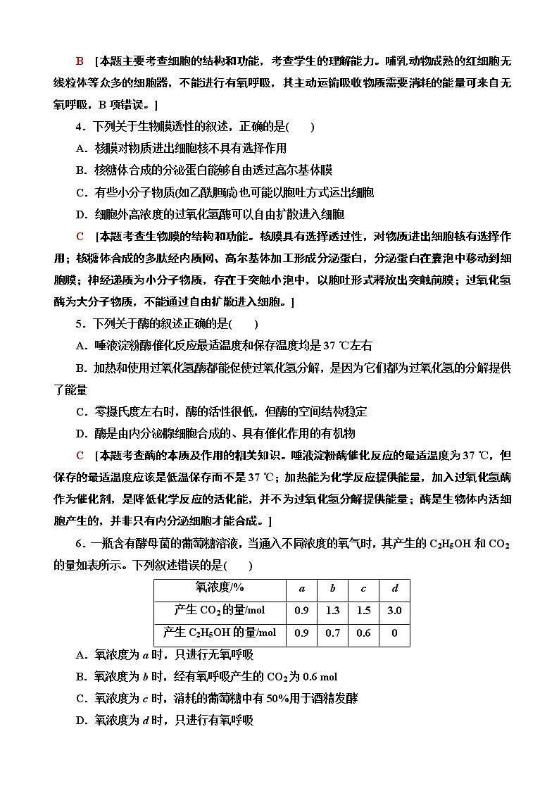2020年全国普通高等学校招生统一考试生物模拟卷四（解析版）02