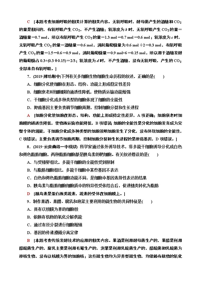 2020年全国普通高等学校招生统一考试生物模拟卷四（解析版）03