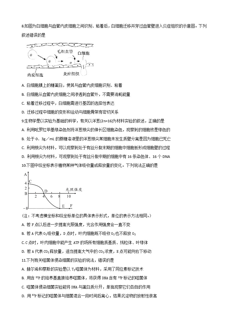 2020届安徽省肥东县高级中学高三1月调研考试生物试题第3页
