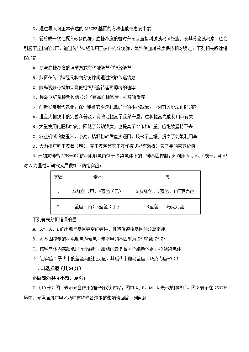 2020届湖北名师联盟高三上学期第一次模拟考试生物试题（解析版）第2页
