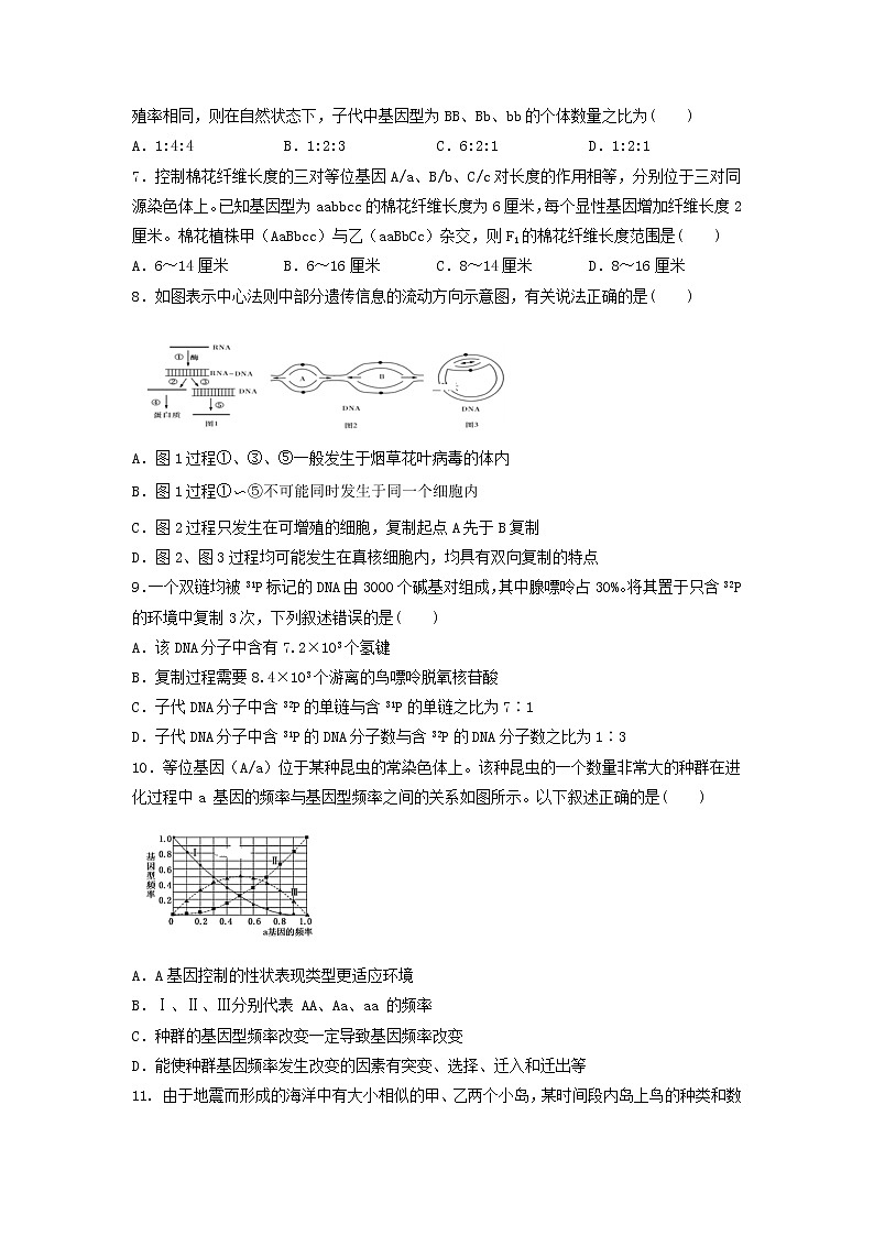 2020届江西省宜春市上高二中高三暑期适应性考试生物试卷03