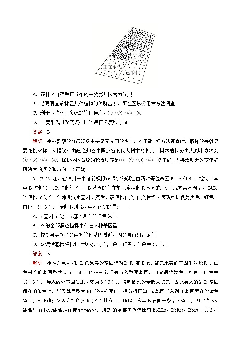 2020届全国高考生物刷题1 1（2019模拟题）高考仿真模拟（二）（解析版）第3页