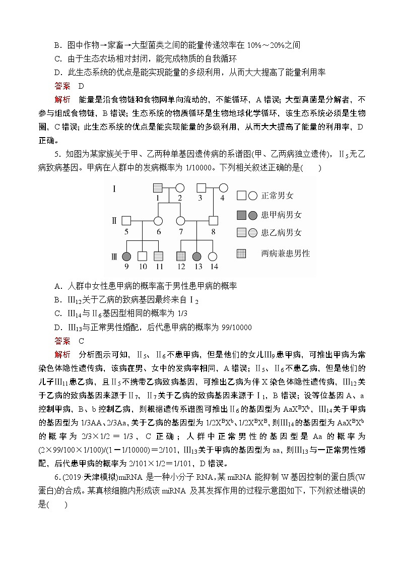 2020届全国新高考增分训练仿真模拟卷（四）生物（解析版）第3页