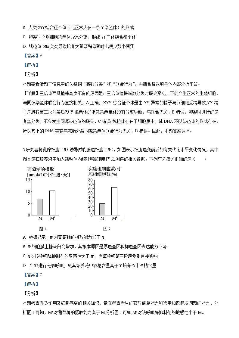 2019届天津市南开区高三下学期第二次模拟考试生物试卷（解析版）03