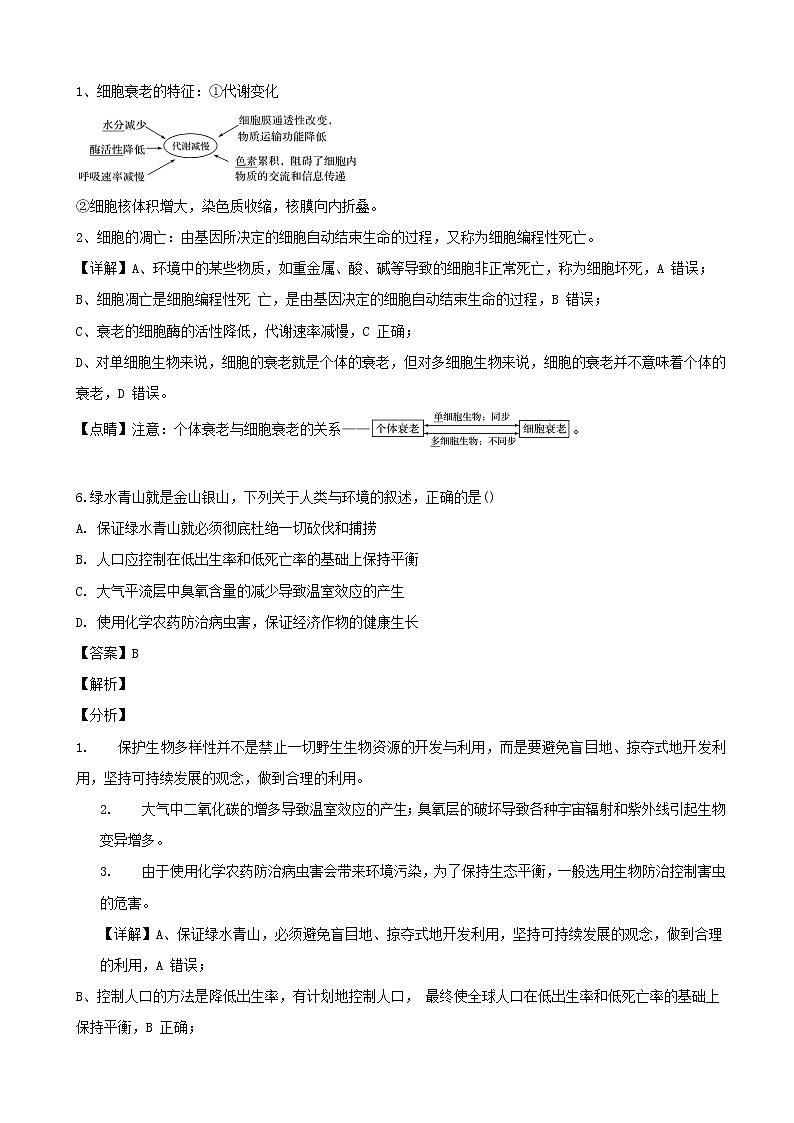 2019届浙江省杭州市高三高考命题比赛模拟（八）生物试题（解析版）第3页