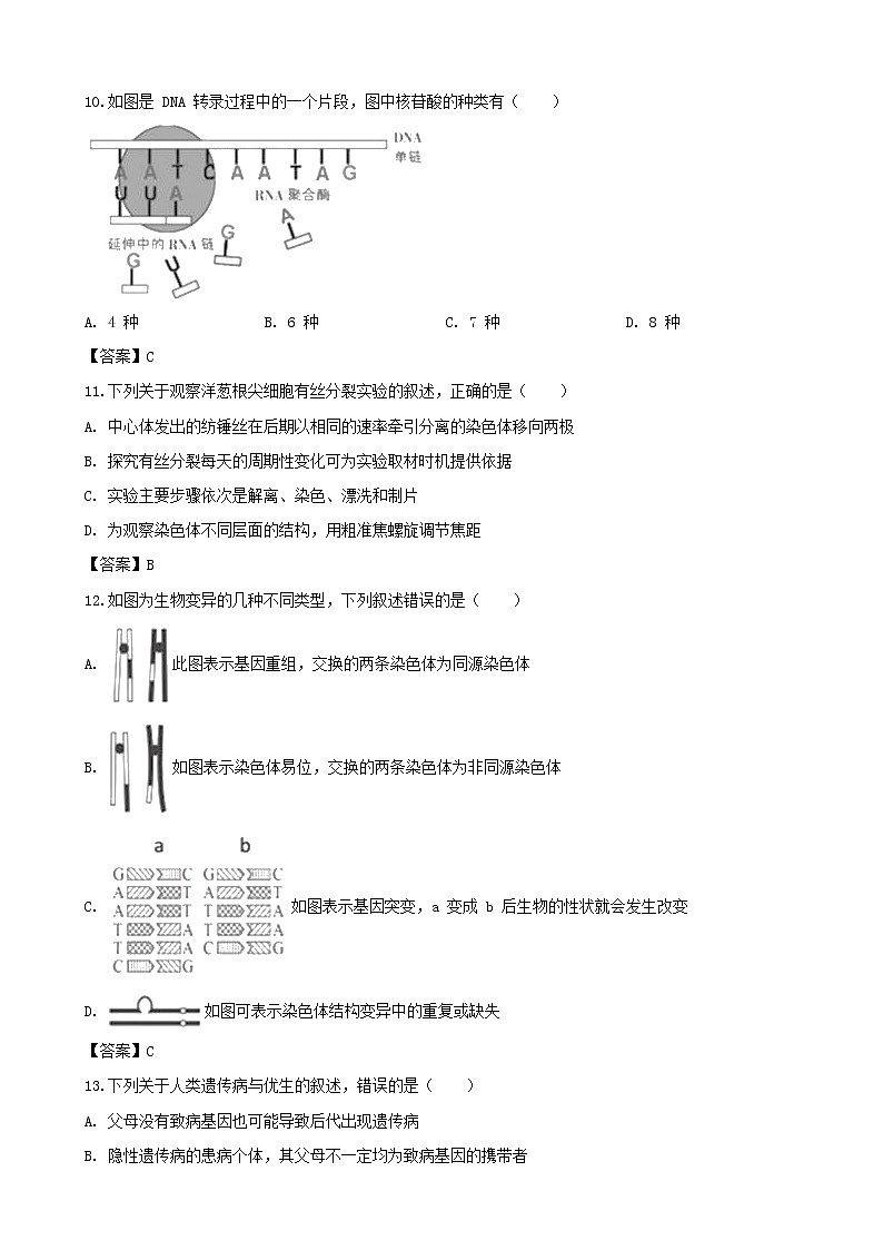 2019届浙江省宁波市高三（3月）模拟生物试题（word版）第3页