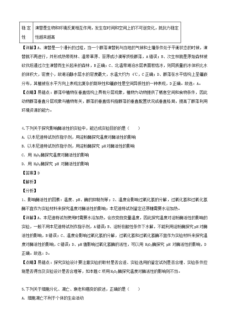 2019届浙江省宁波市高三（3月）模拟生物试题（解析版）第3页